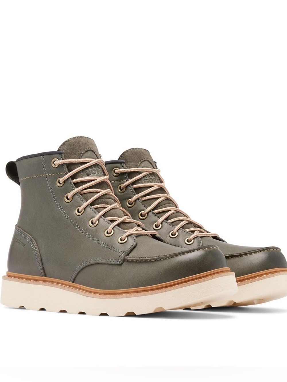SOREL Men's Slabtown 62' Moc Waterproof Boots Alpine Tundra Sz 10.5 EUC